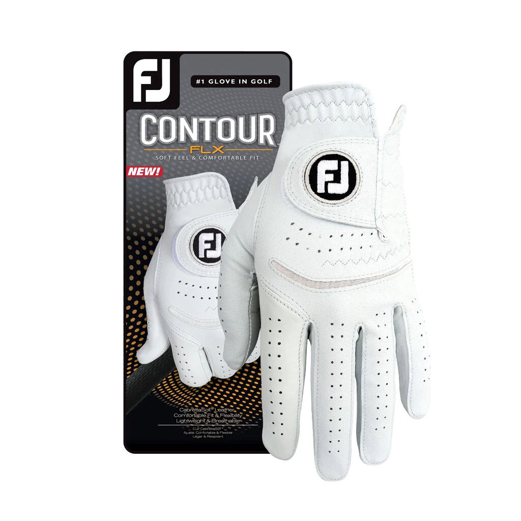 FootJoy Contour Flx Left Hand Wht Mens Golf Glove