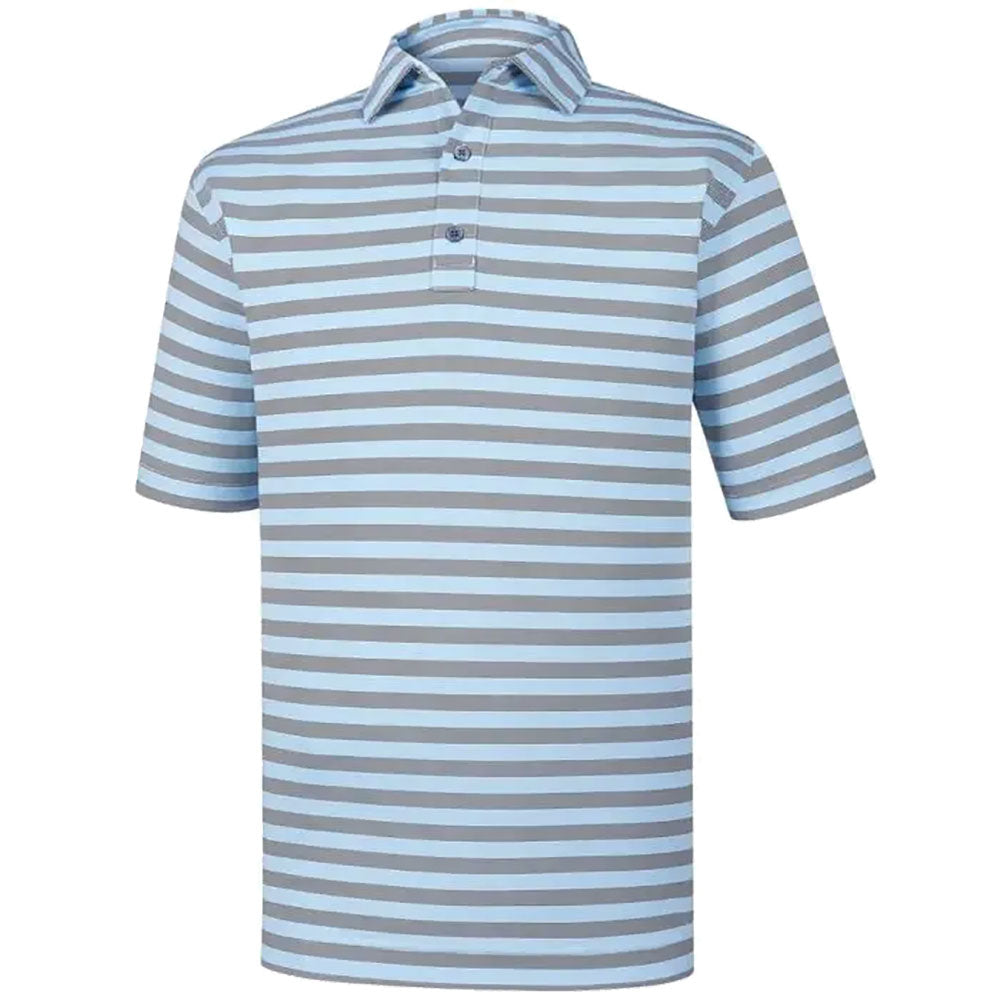 FootJoy Multistripe Light Blue Mens Golf Polo