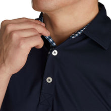 Load image into Gallery viewer, FootJoy Athletic Ft Lisle Solid Gingham Nvy M Polo
 - 3