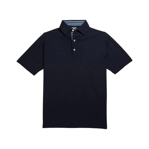 FootJoy Athletic Ft Lisle Solid Gingham Nvy M Polo