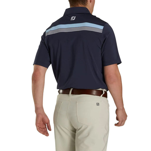 FootJoy Ath Ft Lisle ChetBnd  Collar Nvy Mens Polo