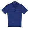 RLX Yarn Dye Airflow Feed Stripe Indigo Sky Mens Golf Polo