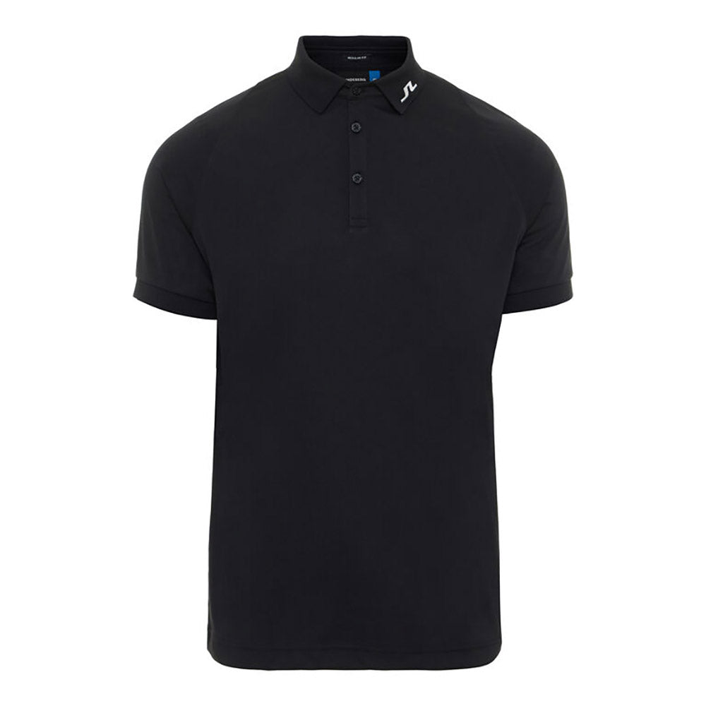 J. Lindeberg William Reg Jersey Blk M Golf Polo