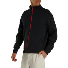 Load image into Gallery viewer, FootJoy Ribbed Sweater Fleece Mens Golf Jacket - Black/Red/XXL
 - 1