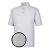 FootJoy Heather Lisle Houndstooth Self Collar Grey Mens Golf Polo