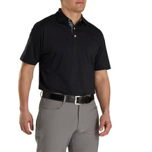 Load image into Gallery viewer, FootJoy Athletic Ft Lisle Solid Gingham Blk M Polo
 - 1