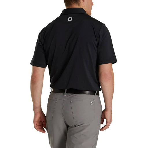FootJoy Athletic Ft Lisle Solid Gingham Blk M Polo
