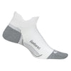 Feetures Plantar Fasciitis Relief Light Cushion White No Show Tab Socks