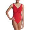Karla Colletto Twist V-Neck Womens Once Piece Swimsuit