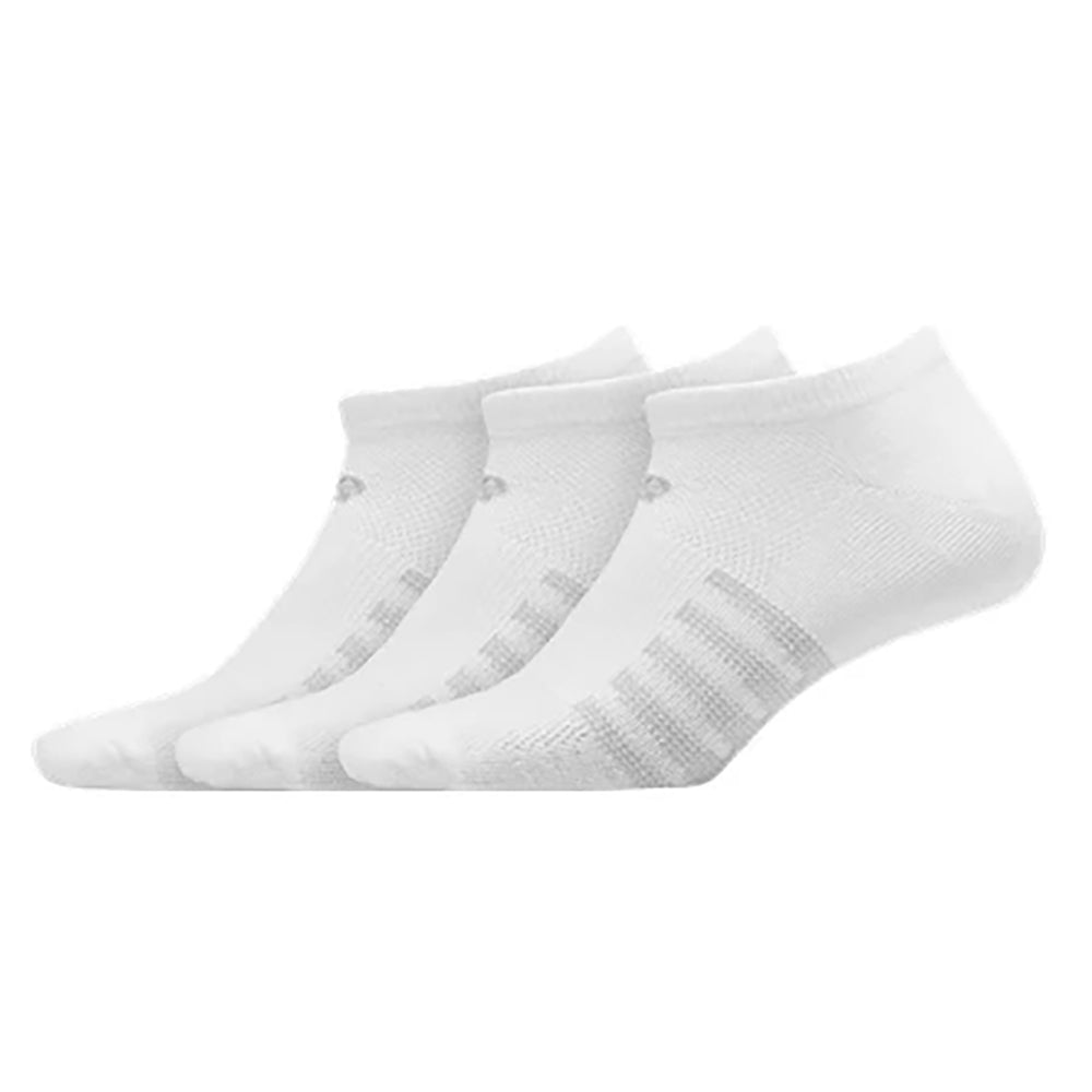 New Balance Life 3 Pack Mens No Show Tennis Socks - White/M