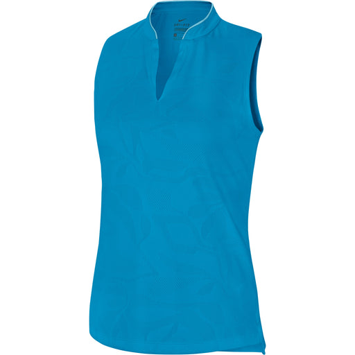 Nike Breathe Fairway Womens Sleeveless Golf Polo - 446 LASER BLUE/L