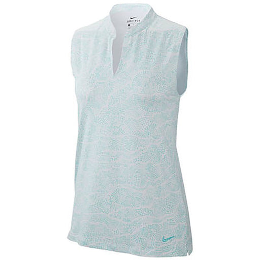 Nike Fairway Dri Fit Womens Sleeveless Golf Polo - 434 LIGHT AQUA/L