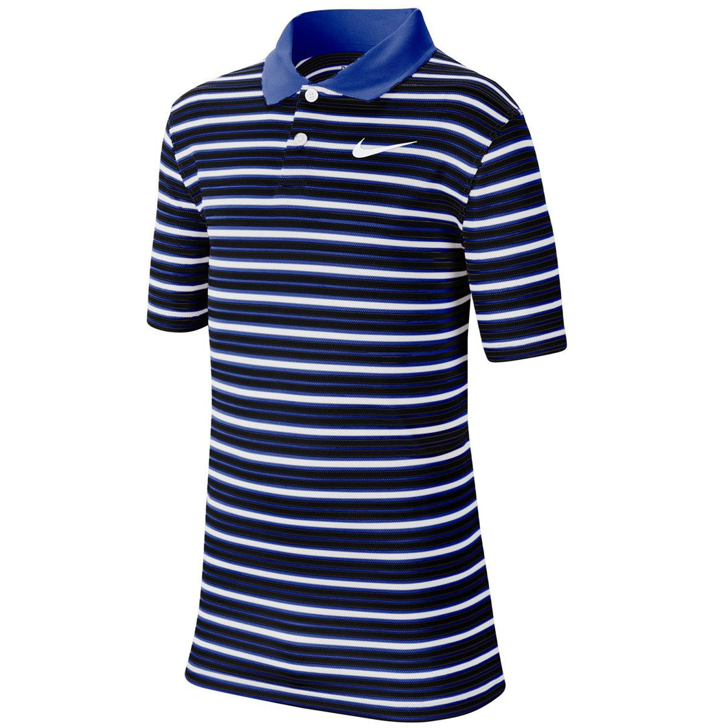 Nike Victory Stripe Boys Golf Polo - 480 GAME ROYAL/XL