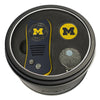 Team Golf Michigan Switchblade Divot Tool - Cap Clip - Ball Marker Tin Gift Set