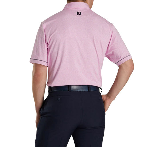 FootJoy Lisle Space Dye Self Collar Pink Mens Polo