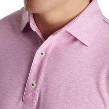 Load image into Gallery viewer, FootJoy Lisle Space Dye Self Collar Pink Mens Polo
 - 3