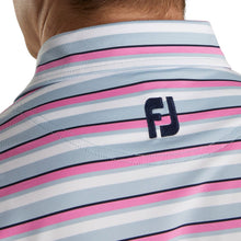 Load image into Gallery viewer, FootJoy Lisle Multi Strip Self Collar Mens Polo
 - 3