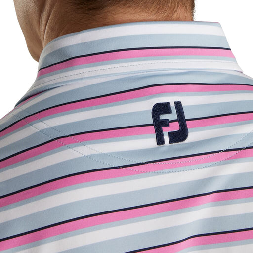 FootJoy Lisle Multi Strip Self Collar Mens Polo
