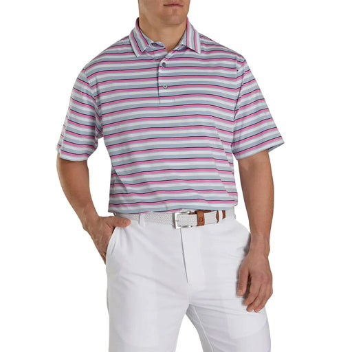 FootJoy Lisle Multi Strip Self Collar Mens Polo