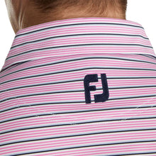 Load image into Gallery viewer, FJ Lisle Mlti Stripe Self Collar Pink M Golf Polo
 - 3