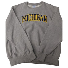 Load image into Gallery viewer, Champion UofM Rev Weave Mens Crewneck Sweatshirt - Grey Michigan/XXL
 - 2