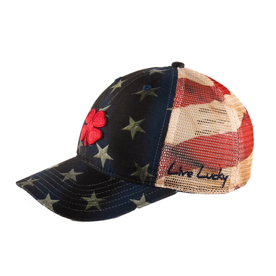 Black Clover Stars and Stripes Mesh Mens Hat
