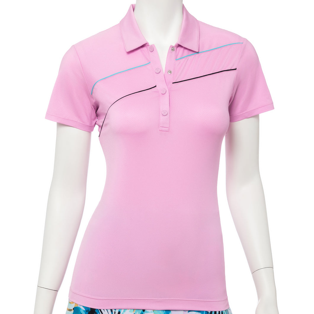 EP NY Bora Bora Curved Piping Womens SS Golf Polo