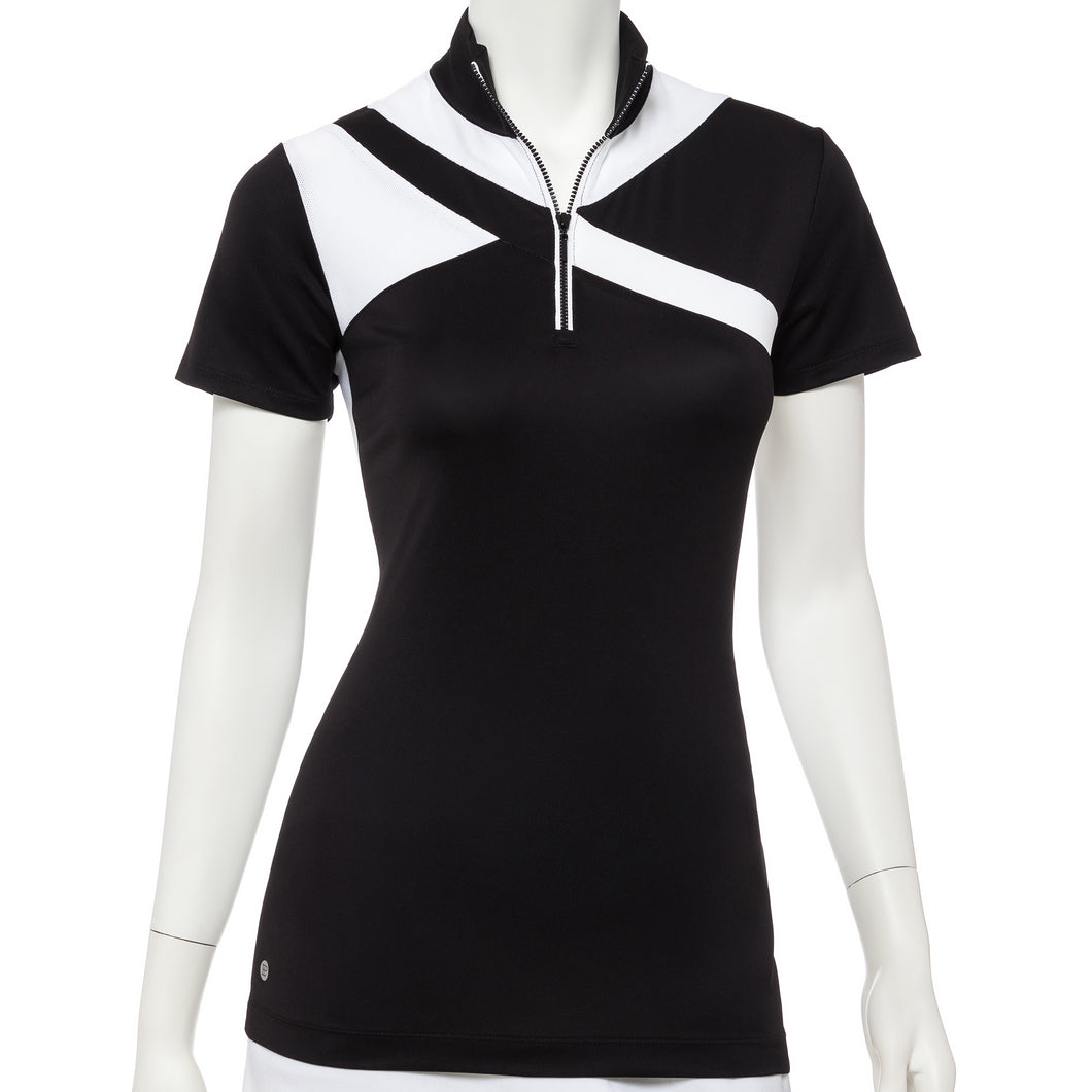 EP NY Work It Graphic Blocked Womens Golf Polo