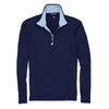 Polo Golf Lightweight Performance Interlock French Navy Mens Golf Half Zip