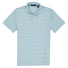 Polo Golf Striped Tour Pique Essex Green Mens Golf Polo