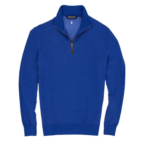Polo Golf Fine Gauge Terry Royal Navy Mens Golf Half Zip