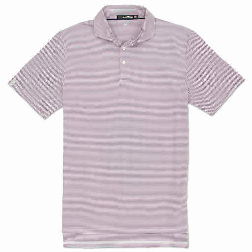 RLX Ltwt Airflow Striped Ave Purple Mens Golf Polo