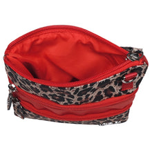 Load image into Gallery viewer, Gloveit 3-Zip Red Leopard Crossbody
 - 2