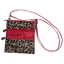 Load image into Gallery viewer, Gloveit 3-Zip Red Leopard Crossbody
 - 1