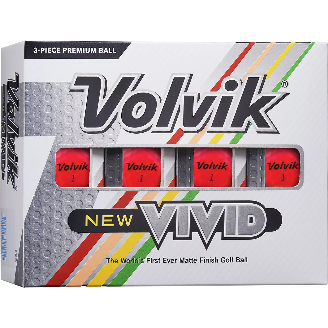 Volvik Vivid Pink Golf Balls 12-Pack - Default Title