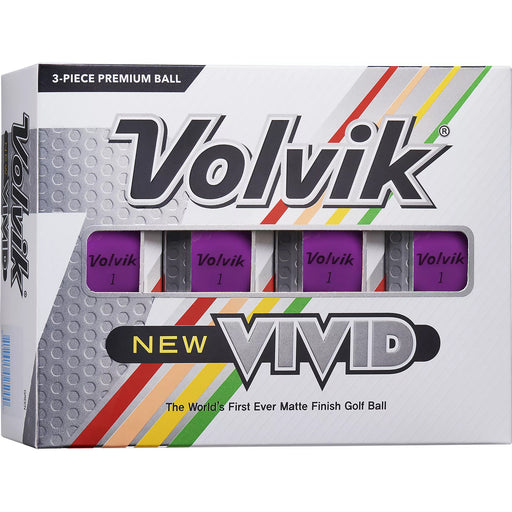 Volvik Vivid Purple Golf Balls 12-Pack - Default Title