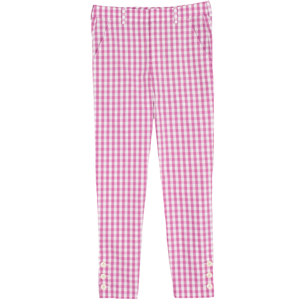 Polo Golf Stretch Gingham Womens Golf Capri