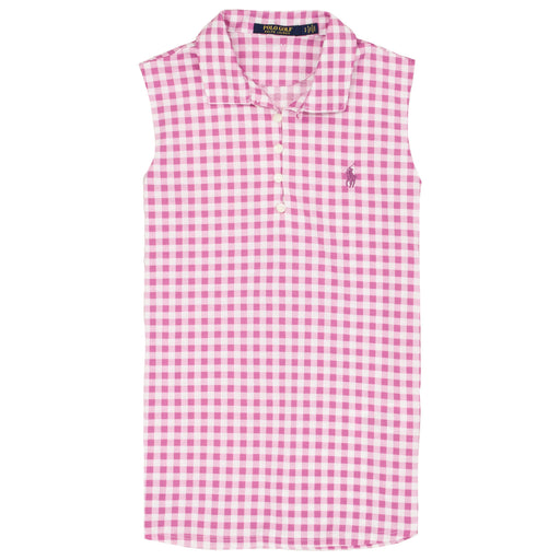 Polo Golf Gingham Womens Sleeveless Golf Polo