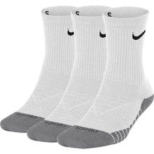 Load image into Gallery viewer, Nike Dry Cushion 3-Pack Kids Crew Socks - White/Grey/Blk/M
 - 1