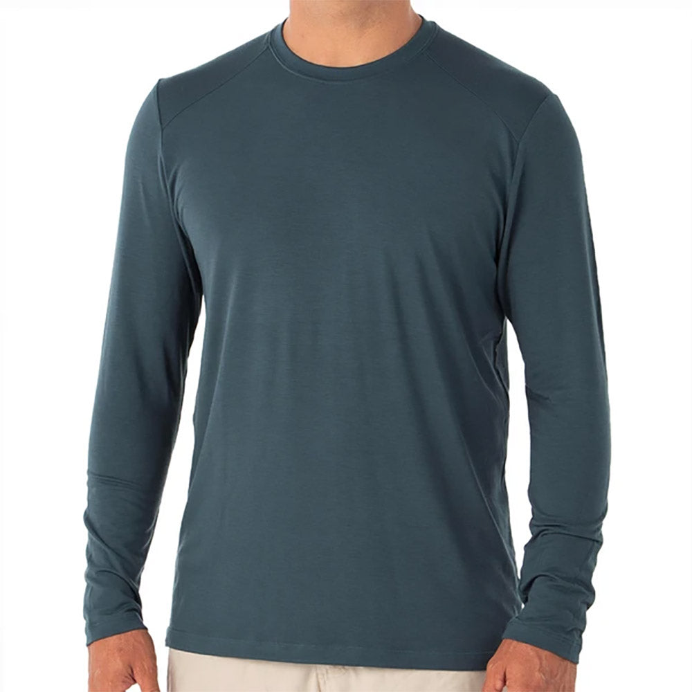 Free Fly Bamboo Midweight Mens Long Sleeve Shirt - BLUE DUSK 109/XL