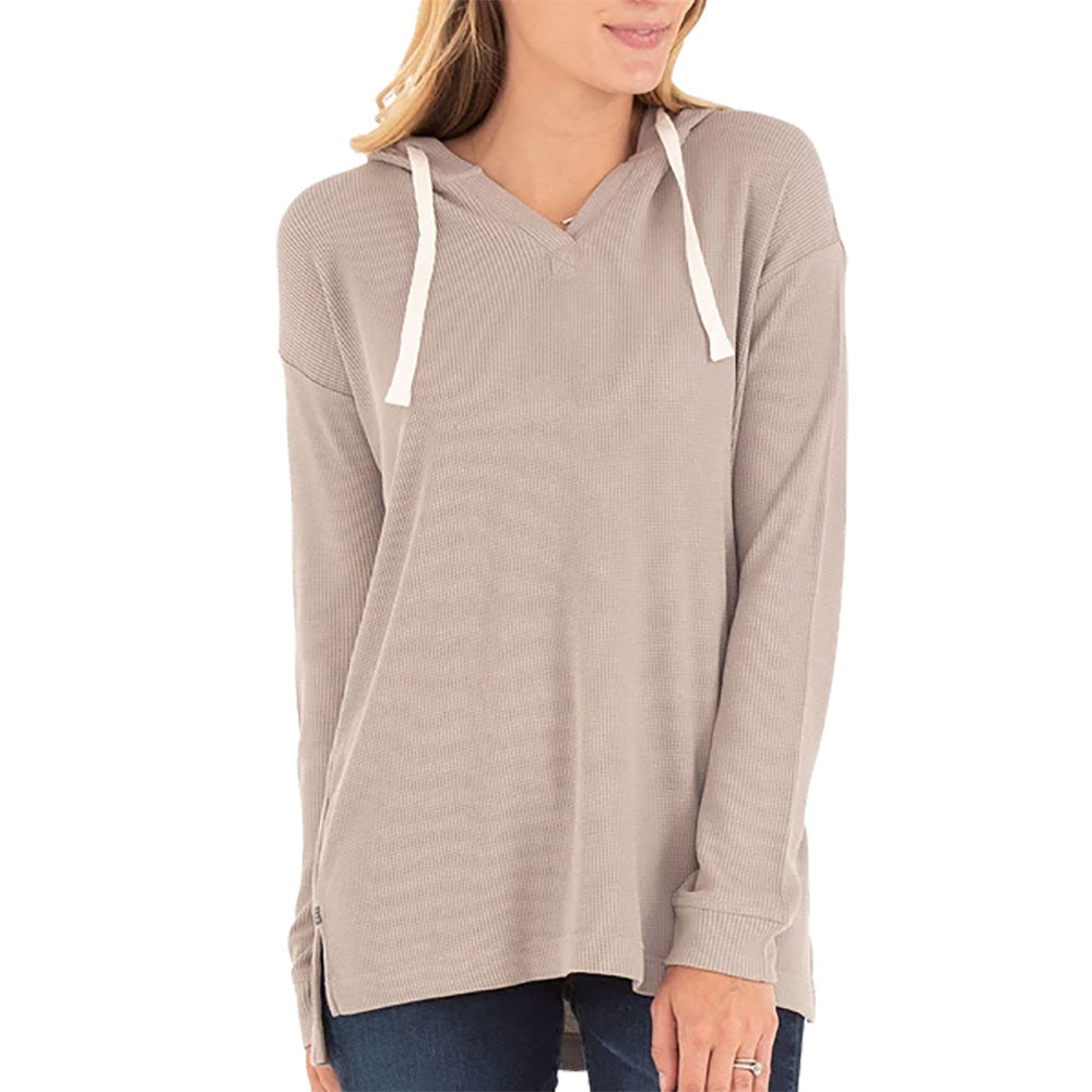 Free Fly Bamboo Waffle Womens Hoodie - DUNE 103/L