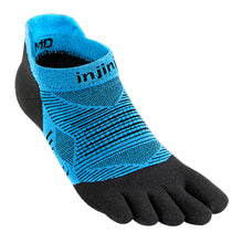 Load image into Gallery viewer, Injinji Run Lightweight NS Unisex Running Socks - Malibu/Black/L
 - 2