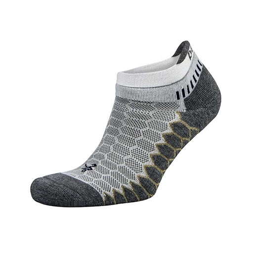 Balega Silvr No Show Compression Fit Running Socks - White/Grey/XL