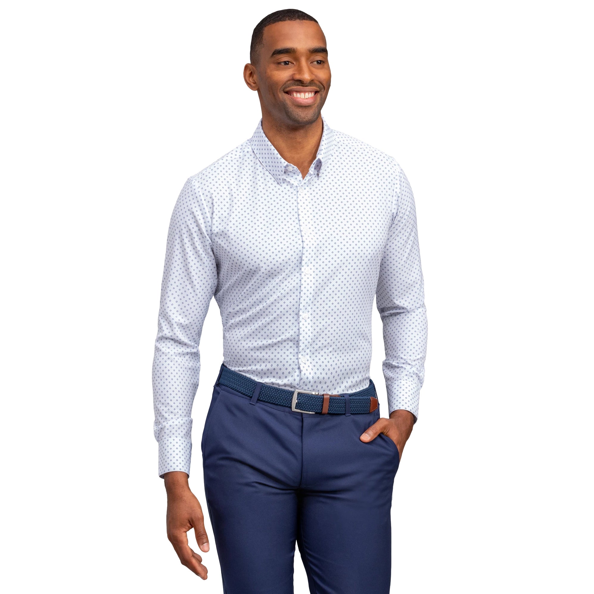 Mizzen + Main Leeward Trim Fit LS Mens Dress Shirt Golf-Clubs.com Mizzen + Main Leeward Trim Fit LS Mens Dress Shirt Golf-Clubs.com