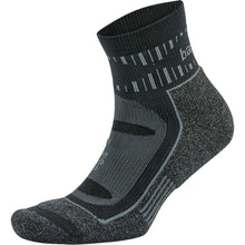 Load image into Gallery viewer, Balega Blister Resist Unisex Quarter Crew Socks - Black/Grey/XL
 - 1