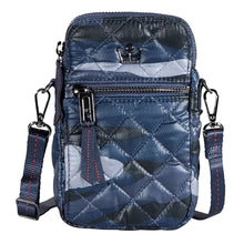 Load image into Gallery viewer, Oliver Thomas Cell Phone Crossbody 2 - Blue Camo/One Size
 - 2