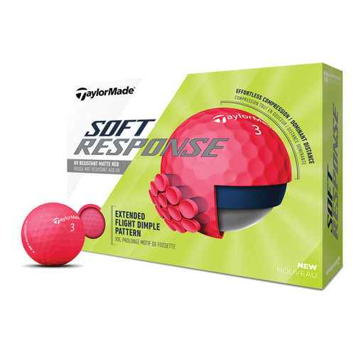 TaylorMade Soft Response Red Golf Balls - Dozen - Red
