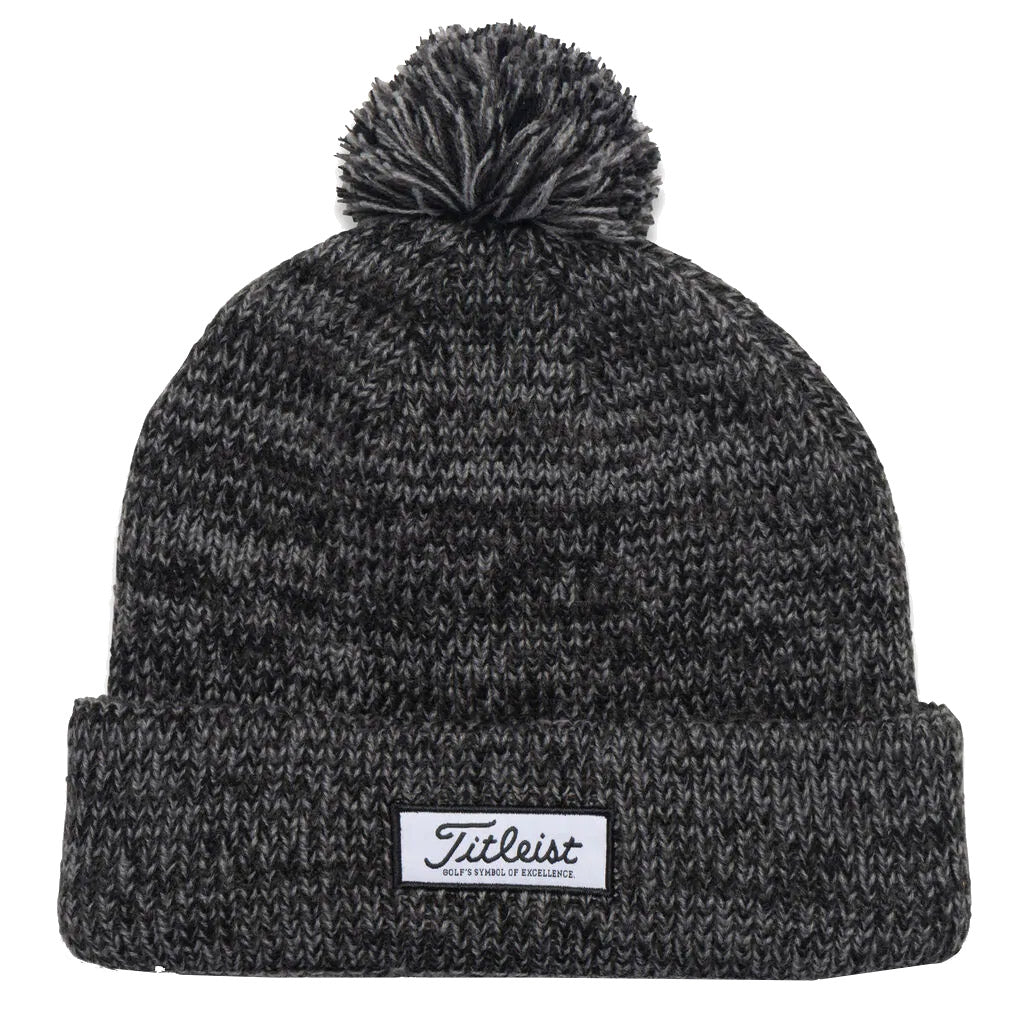 Titleist Pom Pom Unisex Winter Hat - Heathered Black