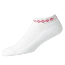 Load image into Gallery viewer, FootJoy ProDry Sportlet Argyle Women No Show Socks - White/Pink
 - 4