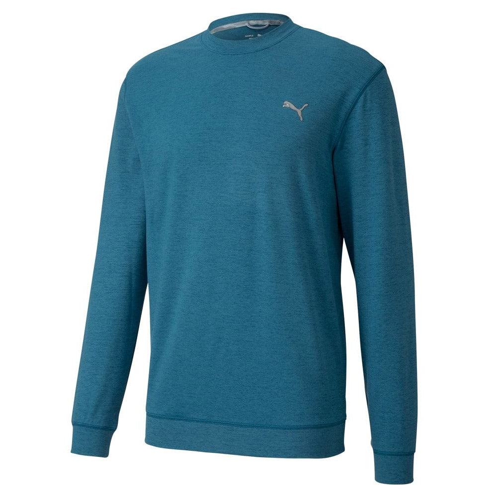 Puma Cloudspun Crew Neck Mens Golf Shirt - Digi Blue Hthr/XXXL